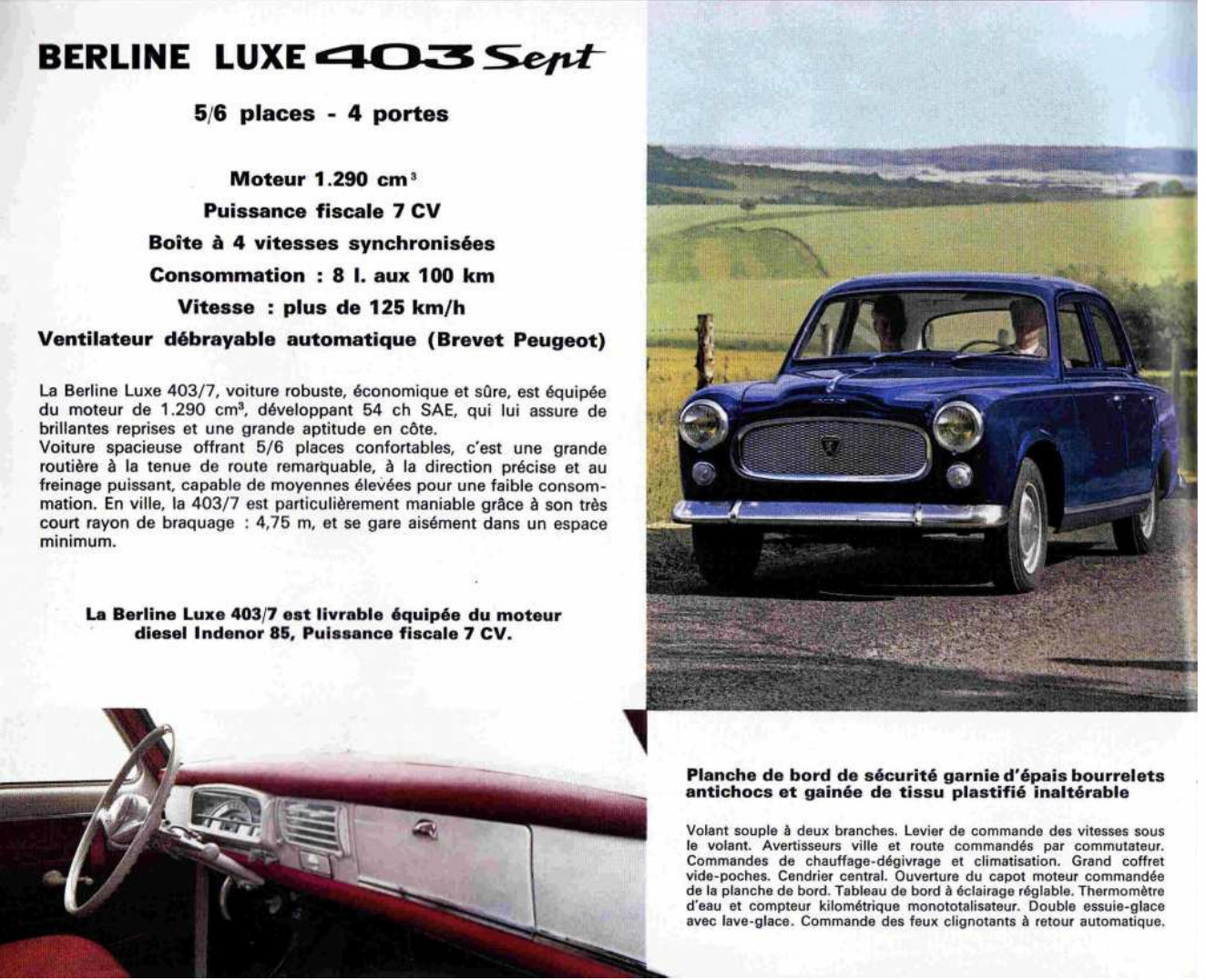 Catalogue voiture  pub auto prospectus Peugeot 403/404 