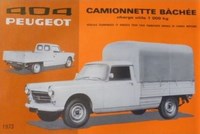Catalogue 404 Camionnette 1973