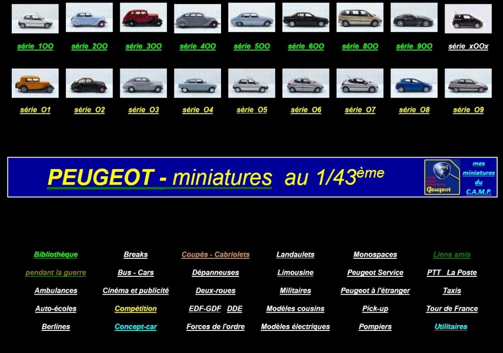 Miniatures Peugeot